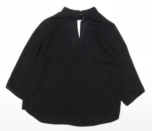 Womens UK Size 10 Atmosphere Black Basic Blouse