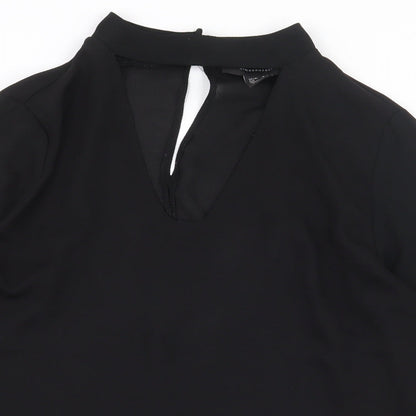 Womens UK Size 10 Atmosphere Black Basic Blouse