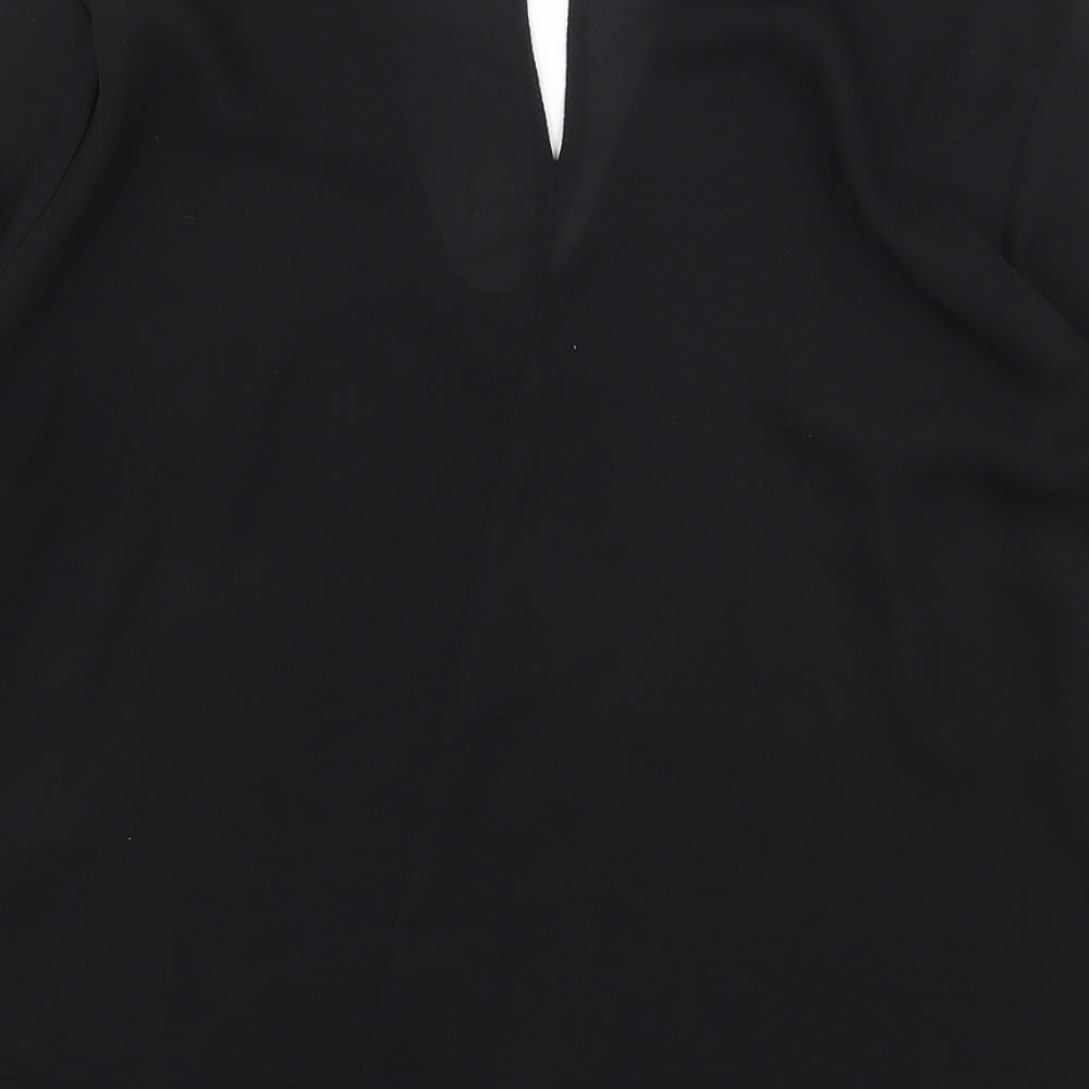 Womens UK Size 10 Atmosphere Black Basic Blouse