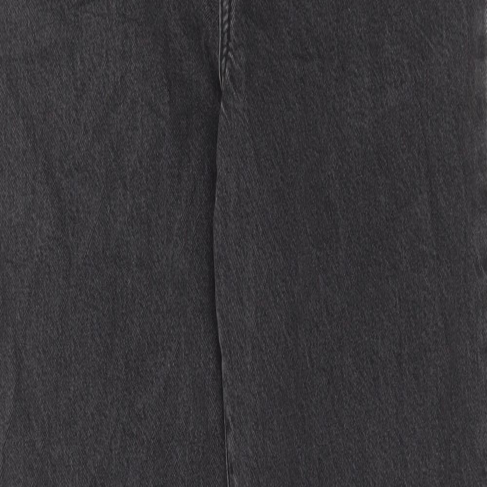 M&Co Womens Black Cotton Straight Jeans Size 26 in L29 in Regular Button