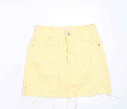 Womens UK Size 8 Topshop A-Line Denim Skirt