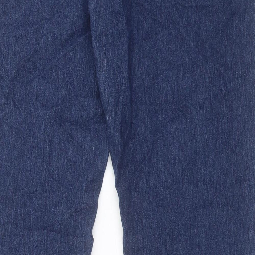 Denim & Co. Womens Blue Cotton Skinny Jeans Size 14 L30 in Regular Button