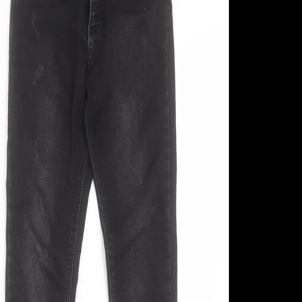 Happy Pink Womens Black Cotton Skinny Jeans Size 24 in L27 in Regular Button