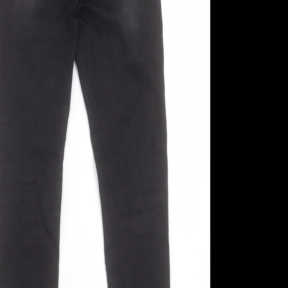 Happy Pink Womens Black Cotton Skinny Jeans Size 24 in L27 in Regular Button