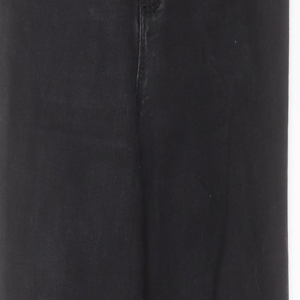 Denim & Co. Womens Black Cotton Skinny Jeans Size 8 L28 in Regular Button