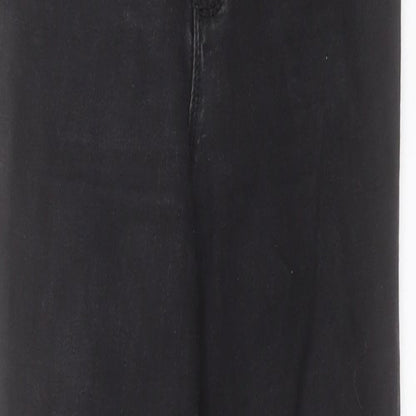 Denim & Co. Womens Black Cotton Skinny Jeans Size 8 L28 in Regular Button