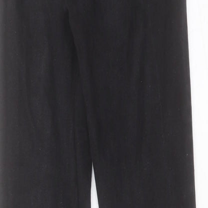 Denim & Co. Womens Black Cotton Skinny Jeans Size 8 L28 in Regular Button