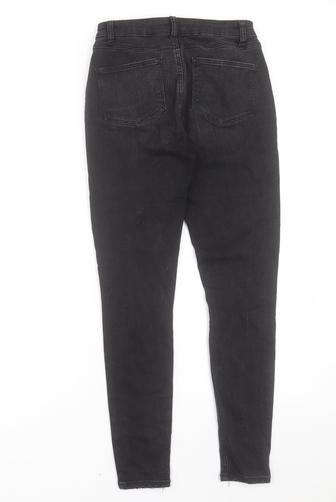 Denim & Co. Womens Black Cotton Skinny Jeans Size 8 L27 in Regular Button