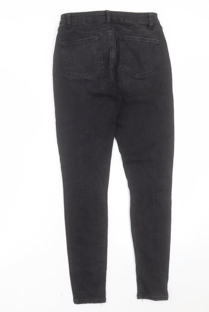 Denim & Co. Womens Black Cotton Skinny Jeans Size 8 L27 in Regular Button