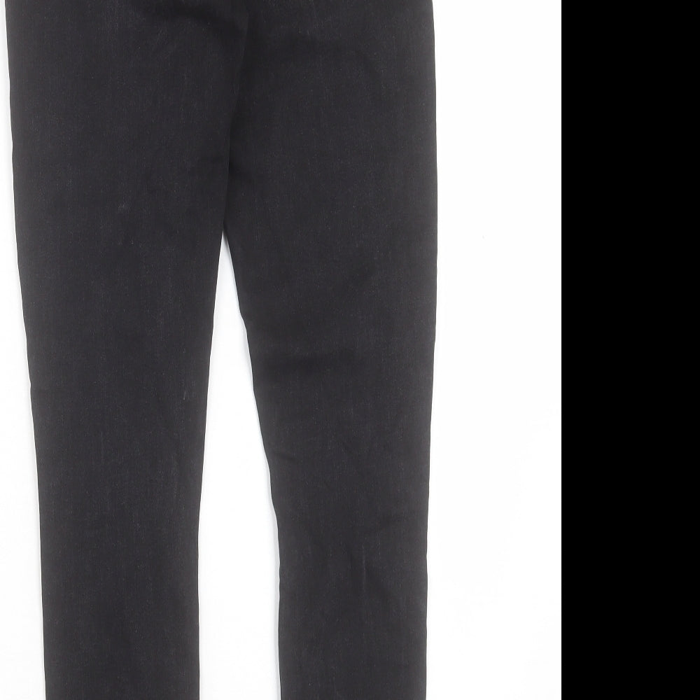 Denim & Co. Womens Black Cotton Skinny Jeans Size 8 L27 in Regular Button