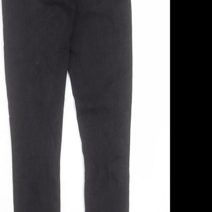 Denim & Co. Womens Black Cotton Skinny Jeans Size 8 L27 in Regular Button