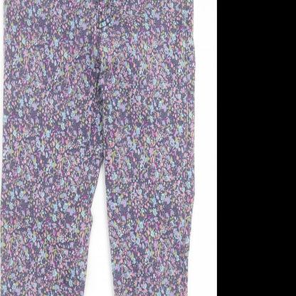 Womens UK Size M Preworn Regular Fit Cropped Multicoloured Jeans