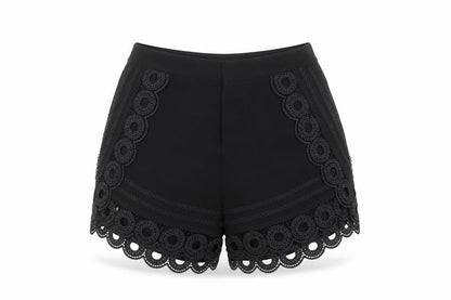 Drole de Copine Womens Black Polyester Sailor Shorts Size 8 L4 in Regular Hook & Eye