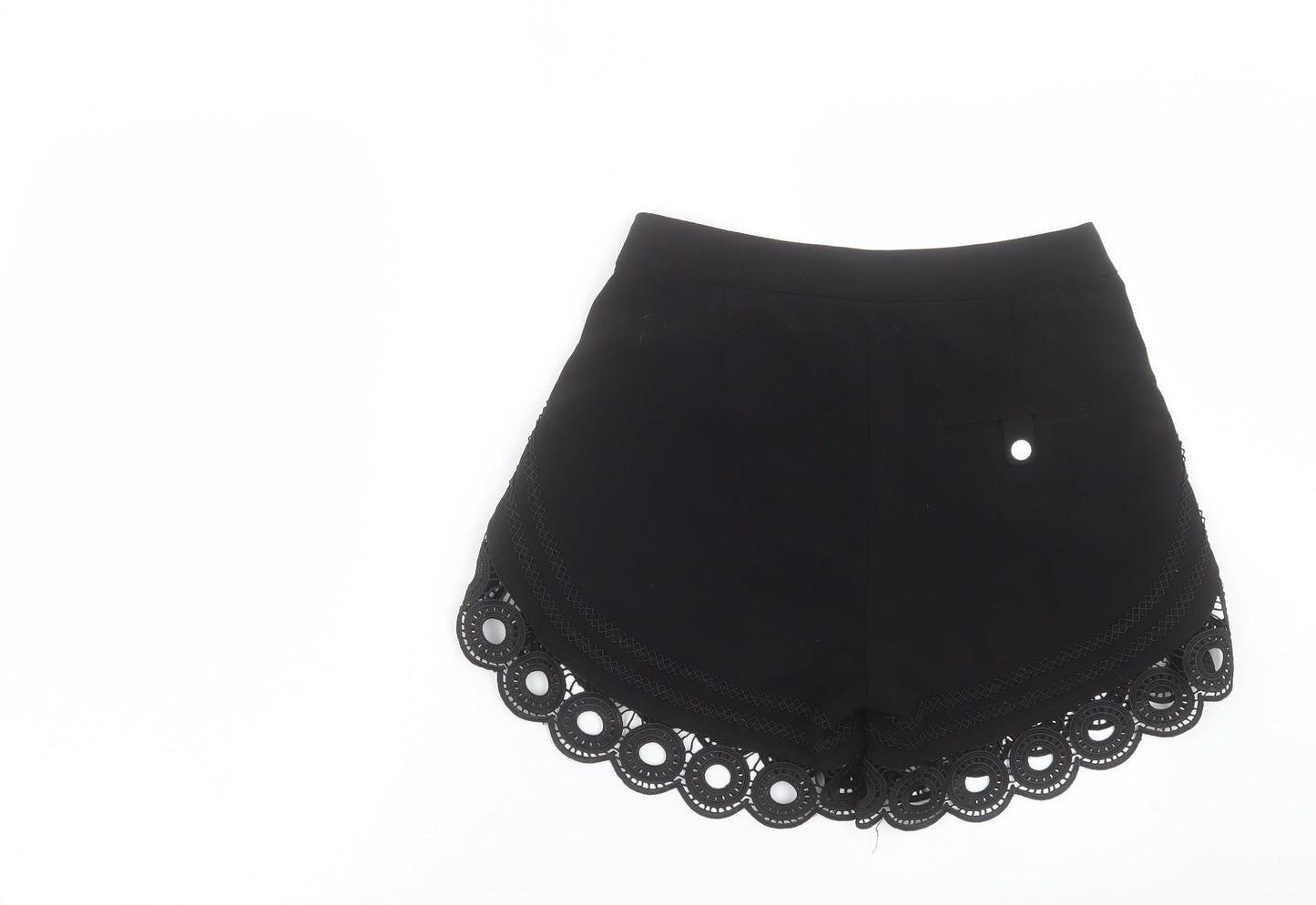 Drole de Copine Womens Black Polyester Sailor Shorts Size 8 L4 in Regular Hook & Eye