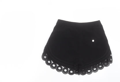 Drole de Copine Womens Black Polyester Sailor Shorts Size 8 L4 in Regular Hook & Eye