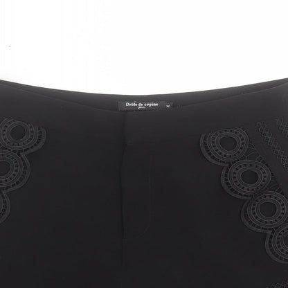 Drole de Copine Womens Black Polyester Sailor Shorts Size 8 L4 in Regular Hook & Eye