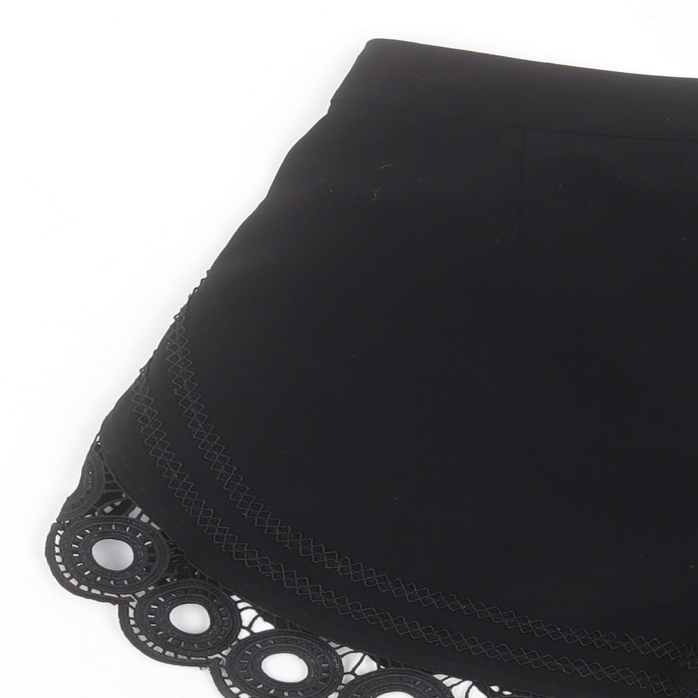 Drole de Copine Womens Black Polyester Sailor Shorts Size 8 L4 in Regular Hook & Eye