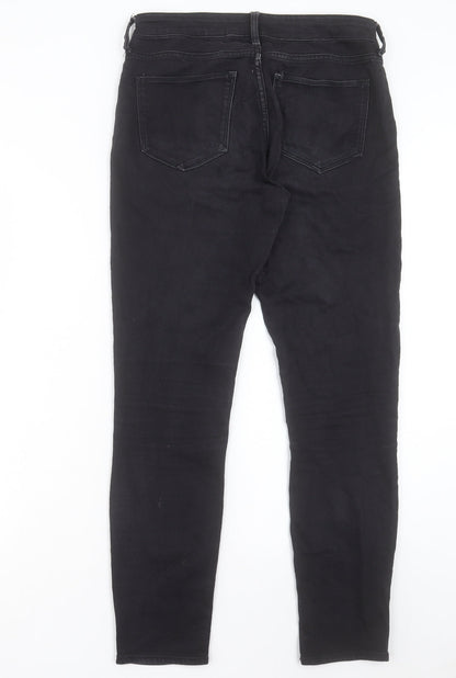 H&M Mens Black Cotton Skinny Jeans Size 28 in L28 in Regular Button