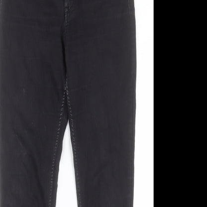 H&M Mens Black Cotton Skinny Jeans Size 28 in L28 in Regular Button