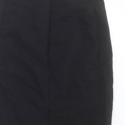 Mango Womens Black Polyester Straight & Pencil Skirt Size 6 Zip