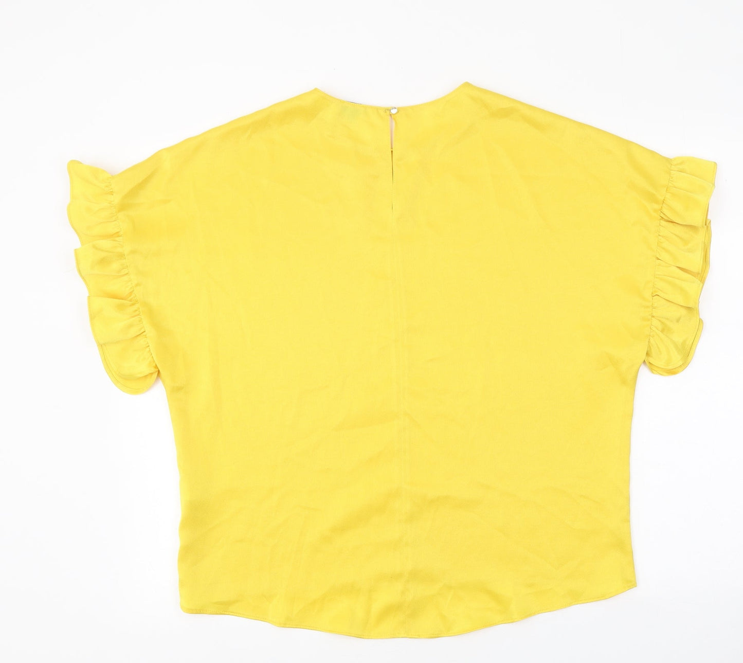 Womens UK Size S River Island Yellow Basic T-Shirt