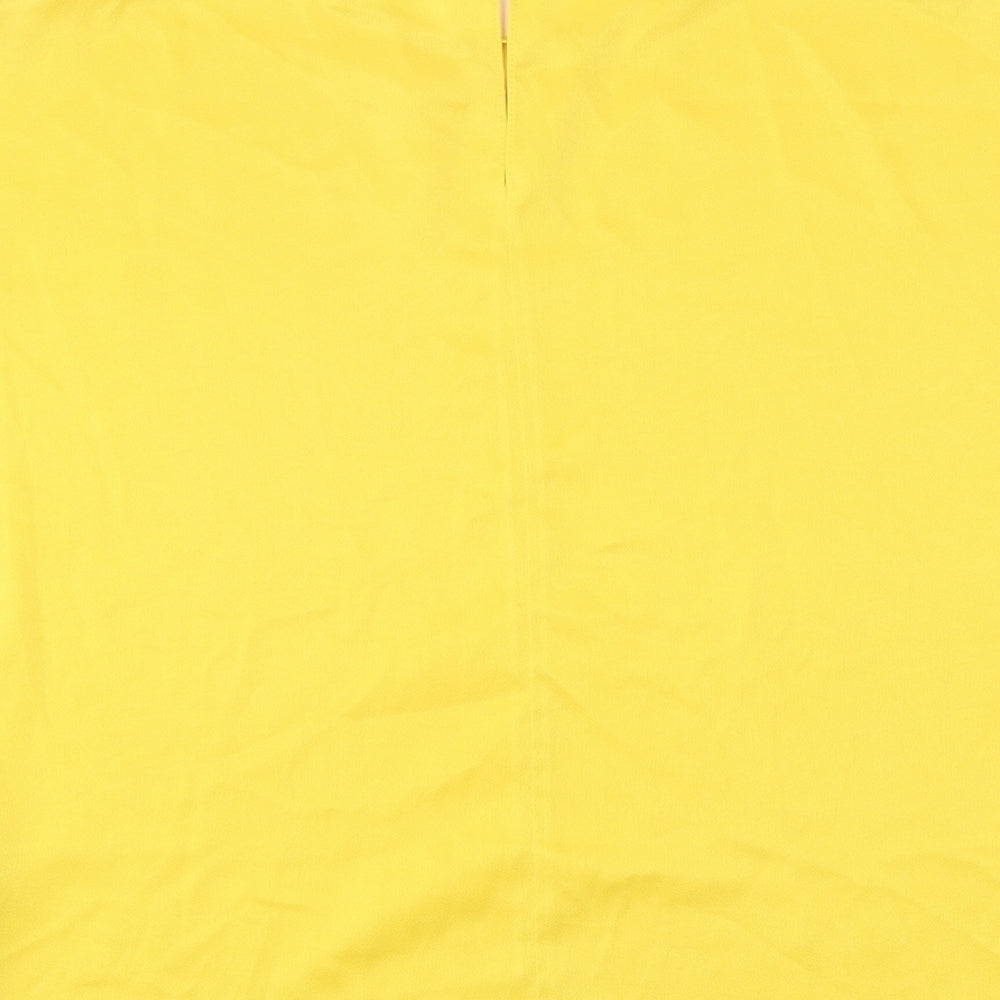 Womens UK Size S River Island Yellow Basic T-Shirt