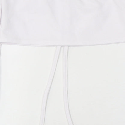 Womens UK Size 8 PRETTYLITTLETHING White Cropped Blouse