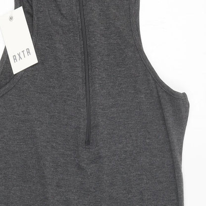 RXTR Womens Grey Viscose Basic Tank Size S Round Neck