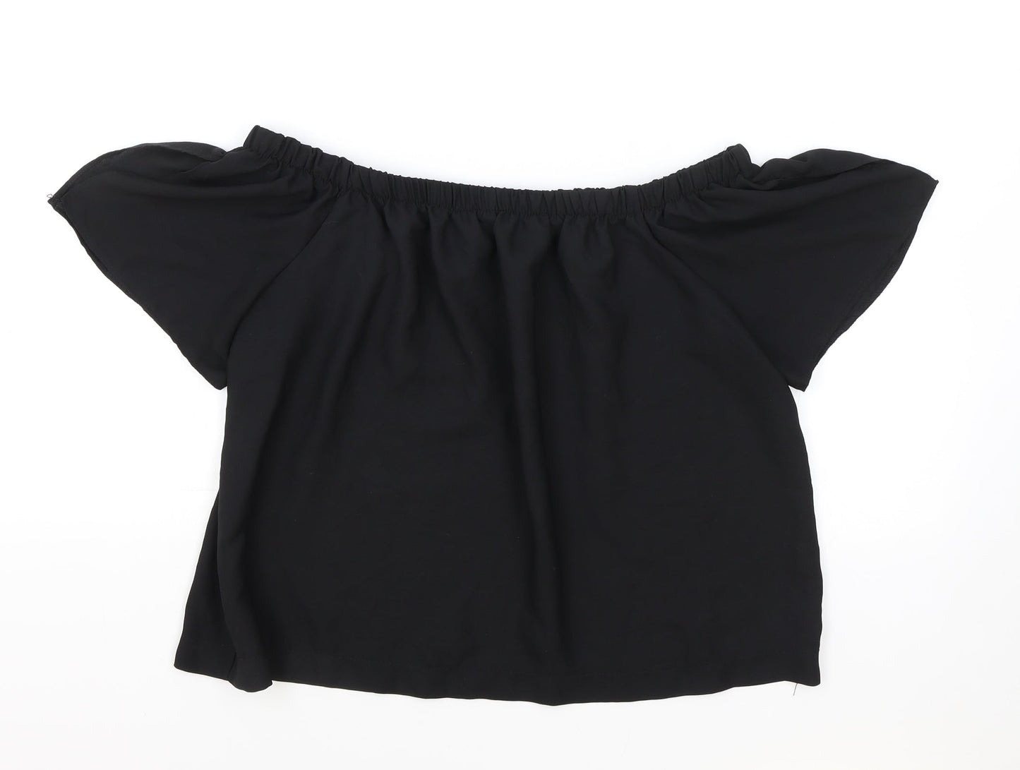 Womens UK Size 12 Atmosphere Black Cropped Blouse