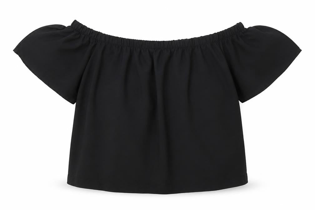 Womens UK Size 12 Atmosphere Black Cropped Blouse