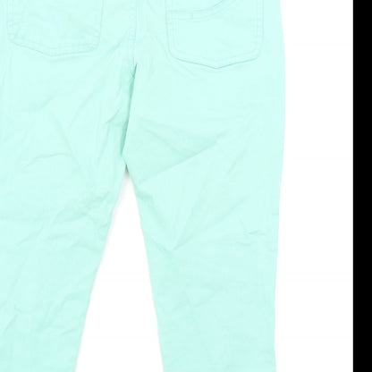 Womens UK Size 8 H&M Regular Fit Cropped Green Jeans