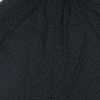H&M Womens Black Polka Dot Polyester A-Line Size M Mock Neck Tie