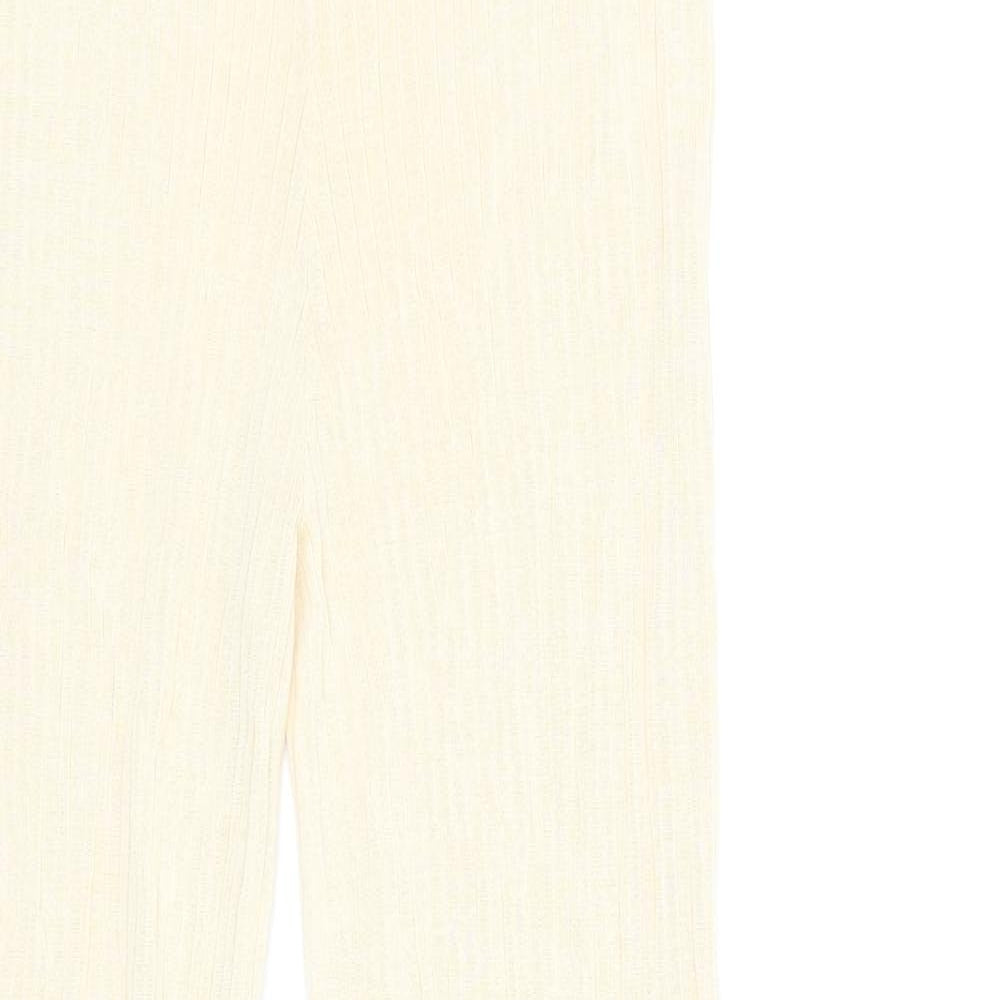 Womens UK Size L Zara Regular Fit  Beige Trousers