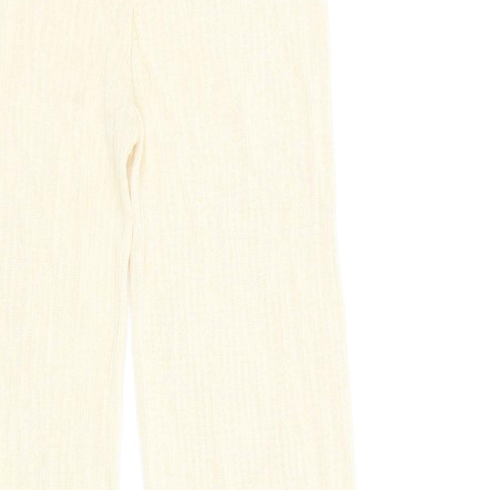Womens UK Size L Zara Regular Fit  Beige Trousers