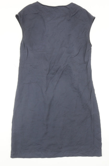 Thought Womens Grey Lyocell Shift Size S V-Neck Pullover