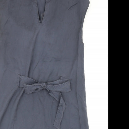 Thought Womens Grey Lyocell Shift Size S V-Neck Pullover