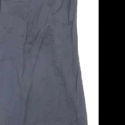 Thought Womens Grey Lyocell Shift Size S V-Neck Pullover