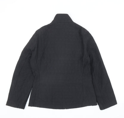 Preworn Womens Black Jacket Size 10 Zip