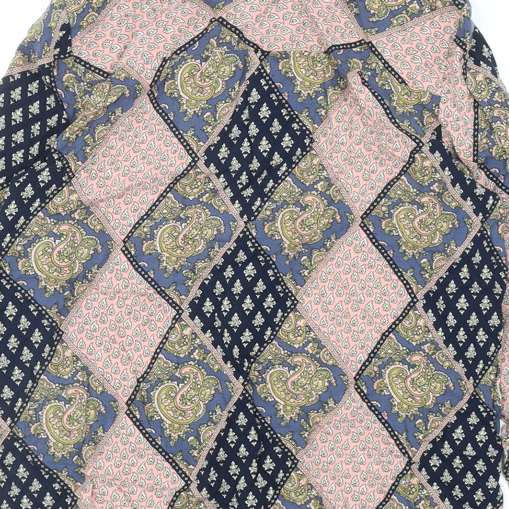 Womens UK Size 8 Topshop Multicoloured Basic Button-Up