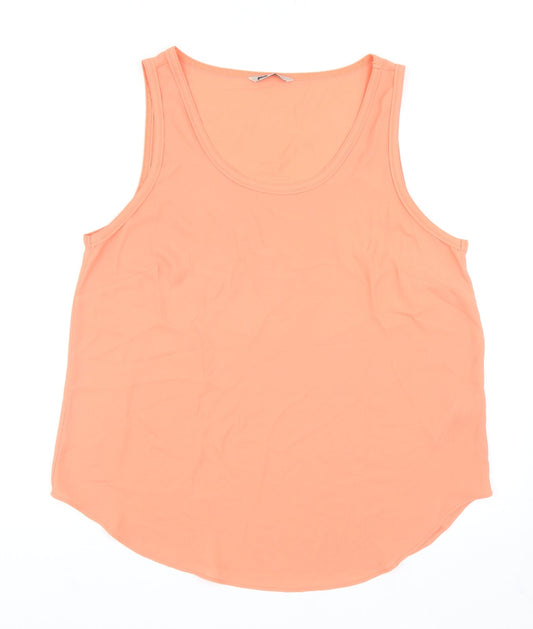 Womens UK Size 16 Marks and Spencer Orange Basic Tank