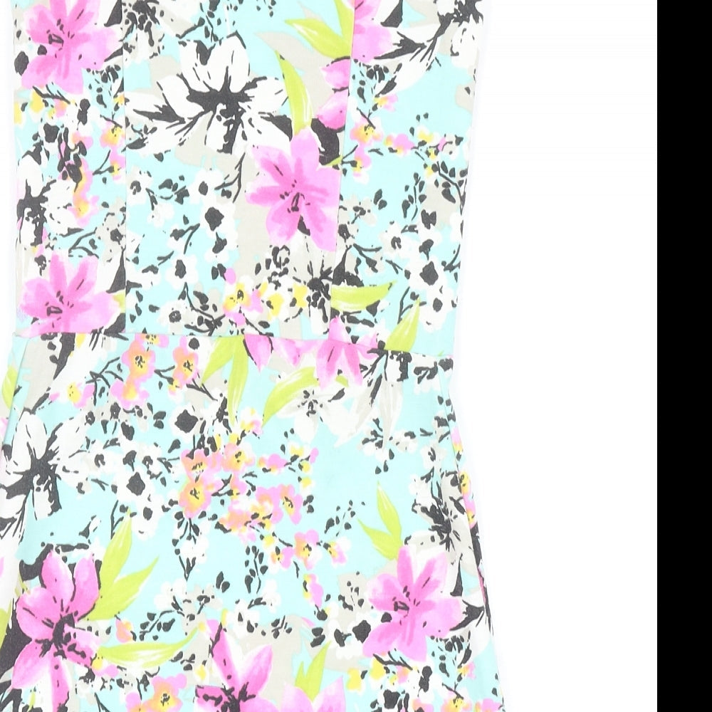 Annie Greenabelle Womens Multicoloured Floral Polyester Mini Size 8 Sweetheart Pullover - Bandea