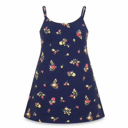 BHS Womens Black Floral Polyester Skater Dress Size 10 Round Neck Pullover