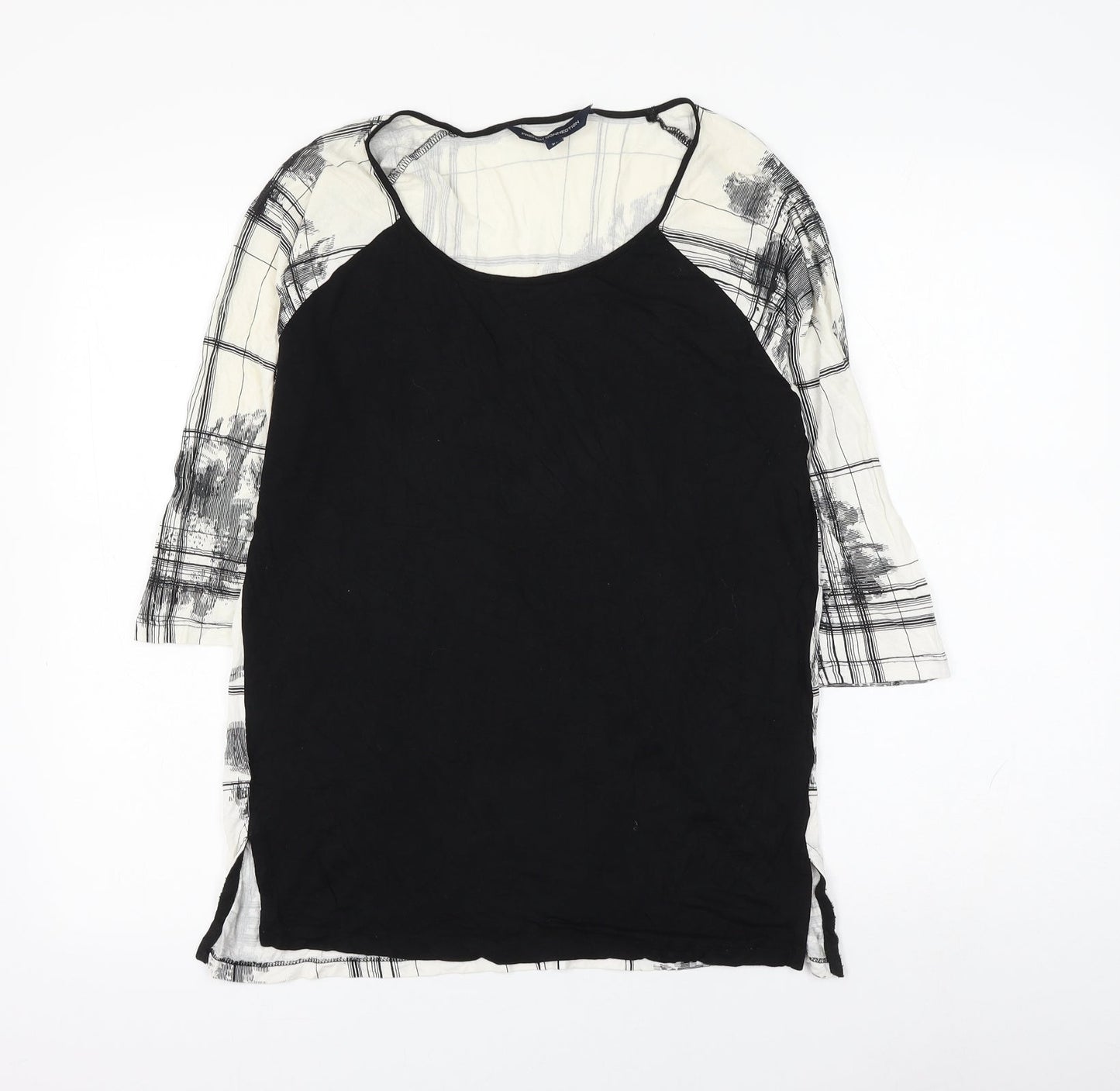 Womens UK Size XS French Connection Black Basic Blouse