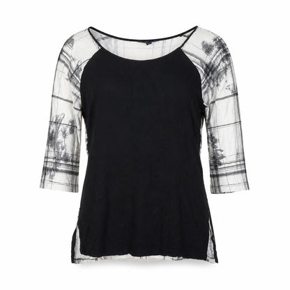 Womens UK Size XS French Connection Black Basic Blouse