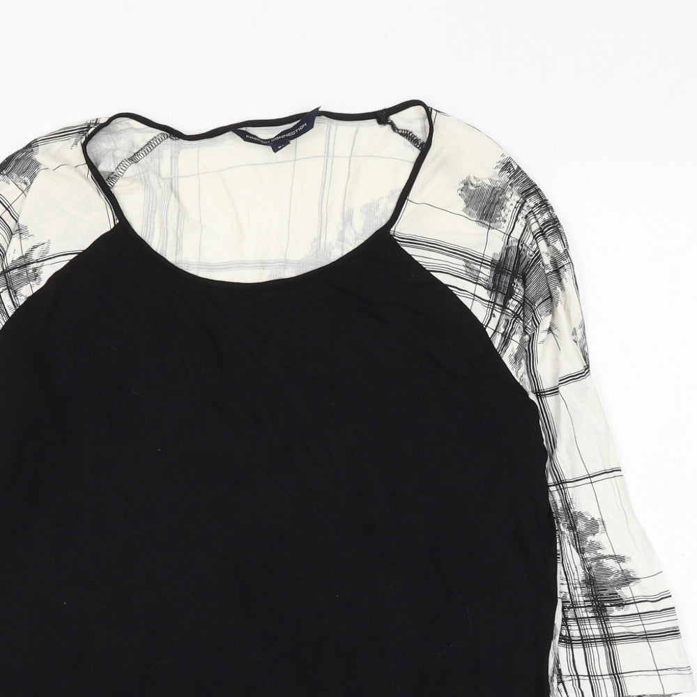 Womens UK Size XS French Connection Black Basic Blouse