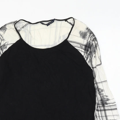 Womens UK Size XS French Connection Black Basic Blouse