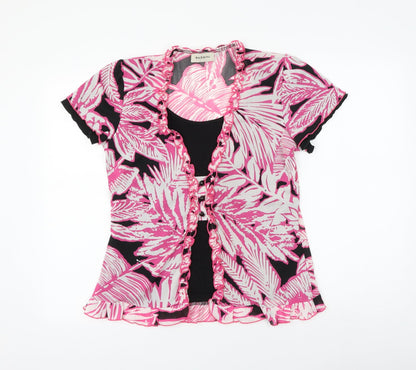 Womens UK Size 14 BASSINI Multicoloured Basic Blouse