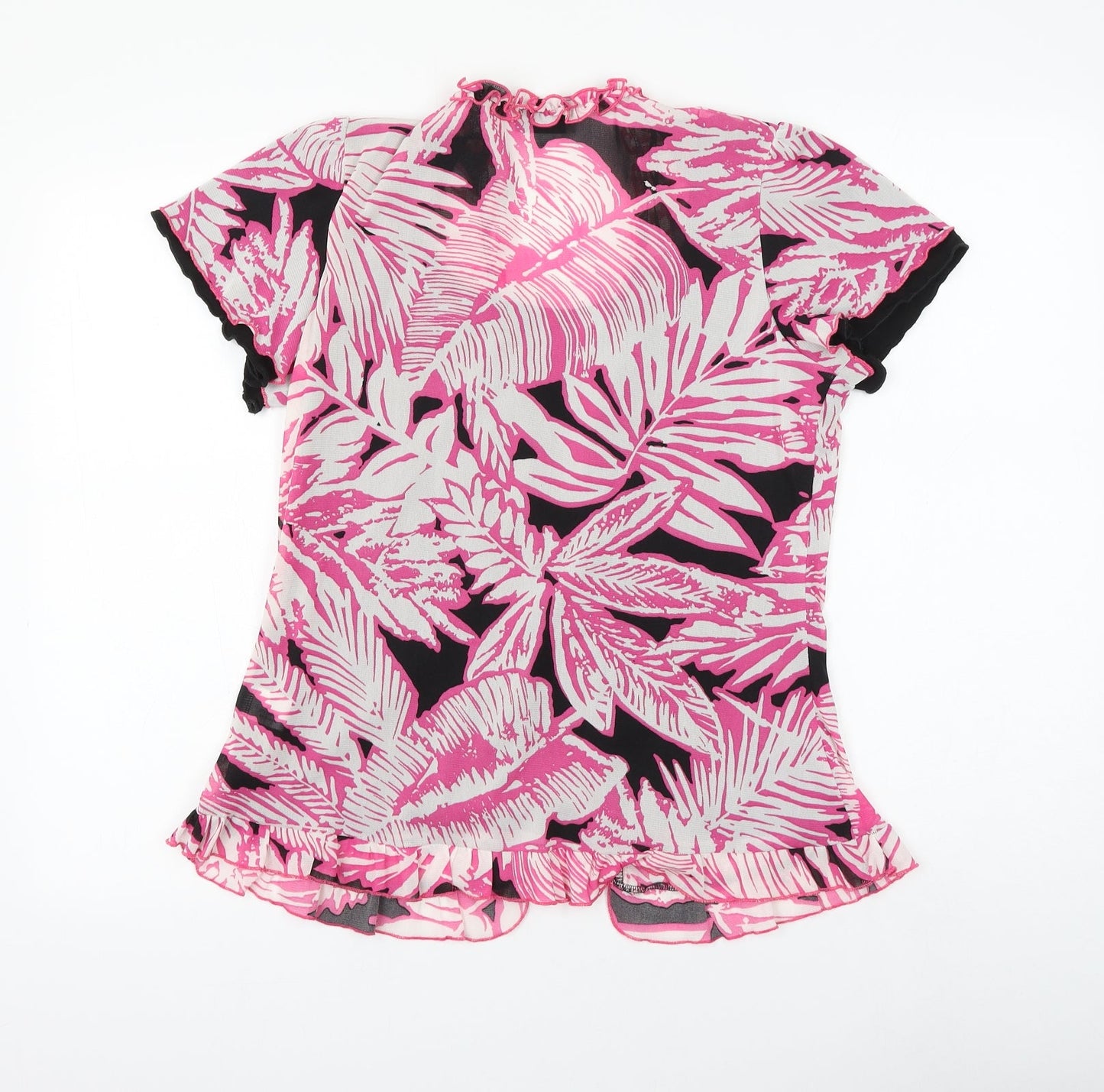 Womens UK Size 14 BASSINI Multicoloured Basic Blouse
