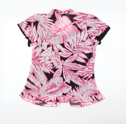 Womens UK Size 14 BASSINI Multicoloured Basic Blouse