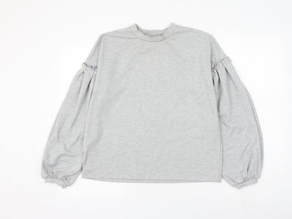 Padini Authentics Womens Grey Cotton Pullover Sweatshirt Size M Pullover